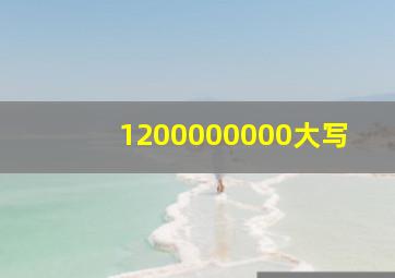 1200000000大写