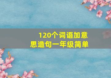 120个词语加意思造句一年级简单