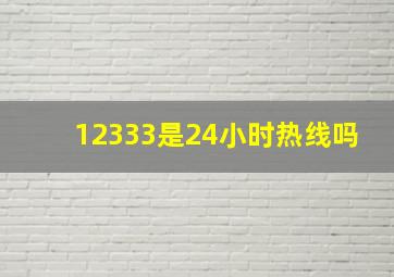 12333是24小时热线吗