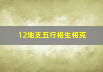 12地支五行相生相克