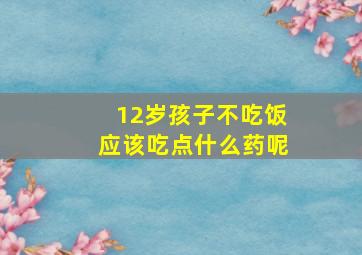 12岁孩子不吃饭应该吃点什么药呢