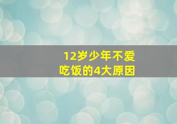 12岁少年不爱吃饭的4大原因