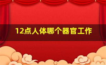 12点人体哪个器官工作