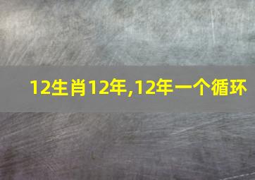 12生肖12年,12年一个循环