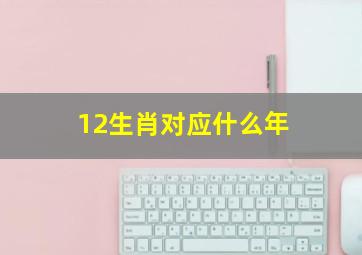 12生肖对应什么年