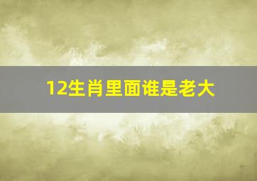 12生肖里面谁是老大