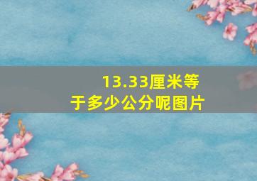 13.33厘米等于多少公分呢图片