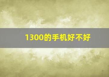 1300的手机好不好