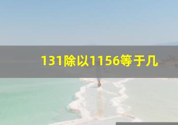 131除以1156等于几