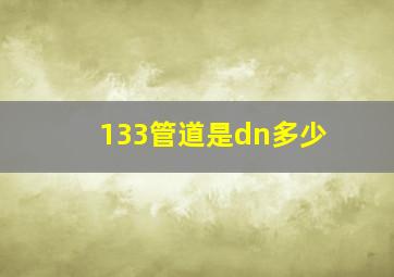 133管道是dn多少