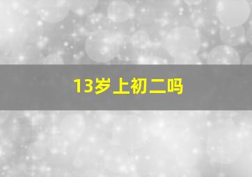 13岁上初二吗