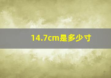 14.7cm是多少寸