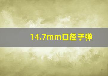 14.7mm口径子弹