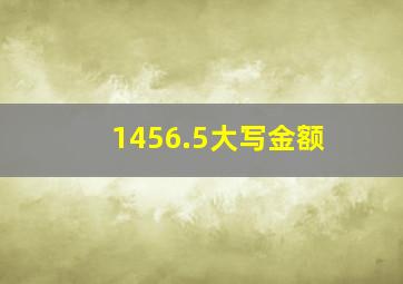 1456.5大写金额