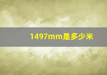 1497mm是多少米