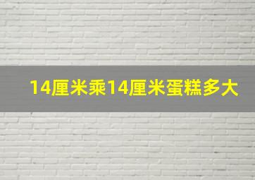 14厘米乘14厘米蛋糕多大