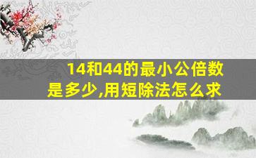 14和44的最小公倍数是多少,用短除法怎么求