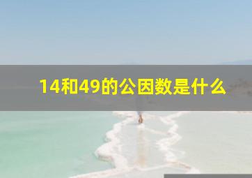 14和49的公因数是什么