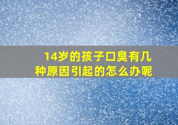 14岁的孩子口臭有几种原因引起的怎么办呢