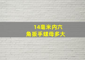 14毫米内六角扳手螺母多大