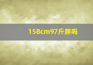 158cm97斤胖吗