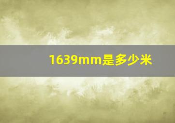 1639mm是多少米