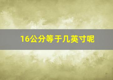 16公分等于几英寸呢