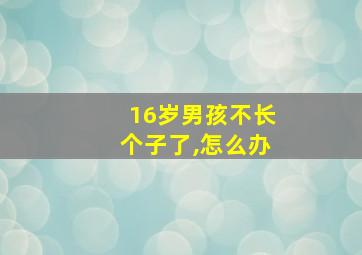 16岁男孩不长个子了,怎么办