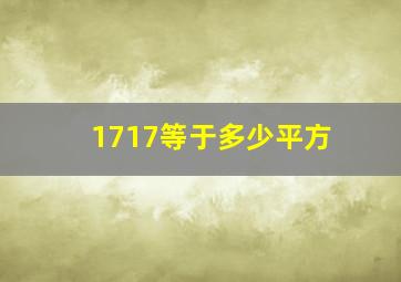 1717等于多少平方