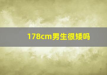 178cm男生很矮吗