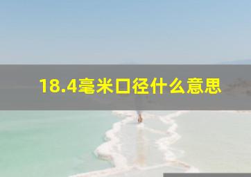 18.4毫米口径什么意思