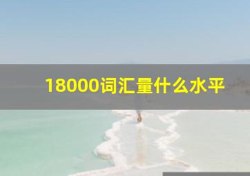 18000词汇量什么水平