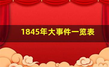 1845年大事件一览表