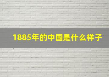 1885年的中国是什么样子