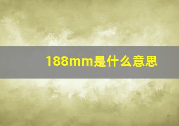 188mm是什么意思