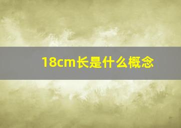 18cm长是什么概念