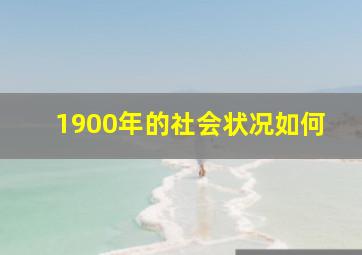 1900年的社会状况如何