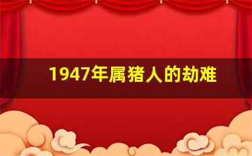 1947年属猪人的劫难