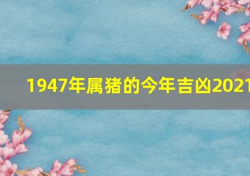 1947年属猪的今年吉凶2021