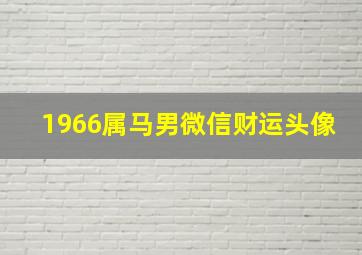 1966属马男微信财运头像