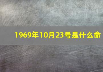 1969年10月23号是什么命