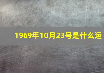 1969年10月23号是什么运