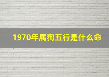 1970年属狗五行是什么命