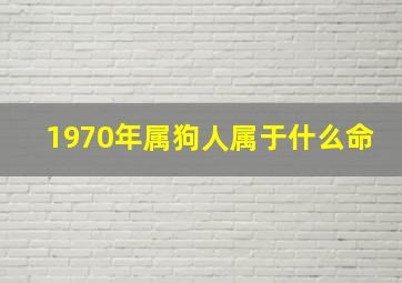 1970年属狗人属于什么命