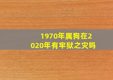 1970年属狗在2020年有牢狱之灾吗