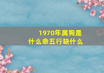 1970年属狗是什么命五行缺什么