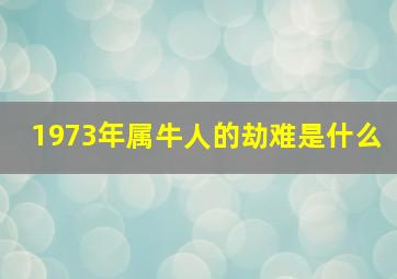 1973年属牛人的劫难是什么