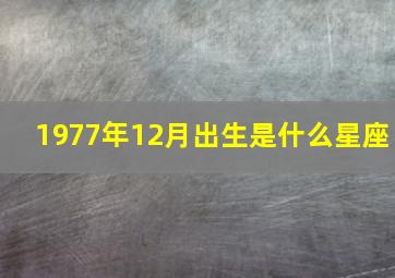 1977年12月出生是什么星座