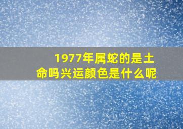 1977年属蛇的是土命吗兴运颜色是什么呢