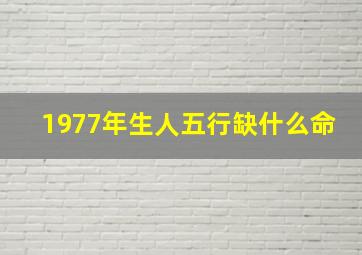 1977年生人五行缺什么命